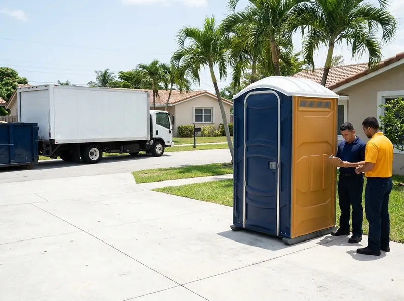 Construction Site Portable Toilet Rental in Hialeah, FL
