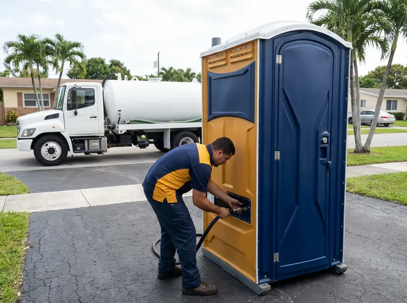 Portable Toilet Pump-Out and Restock Service in Hialeah, FL